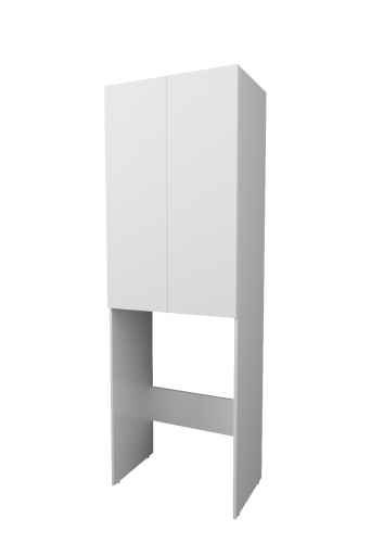 1Marka Шкаф Wall с двумя дверками, белый глянец (67 см)