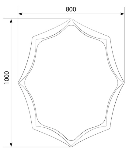 Marka One Зеркало Angel White (80х100 см)