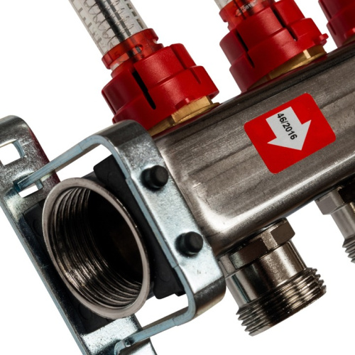 STOUT Коллектор с расходомерами 6 выходов, нержавеющая сталь