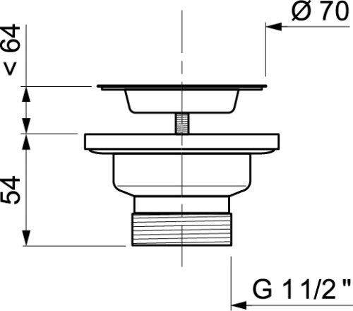 WIRQUIN Выпуск 1 1/2" с нержавеющей решеткой