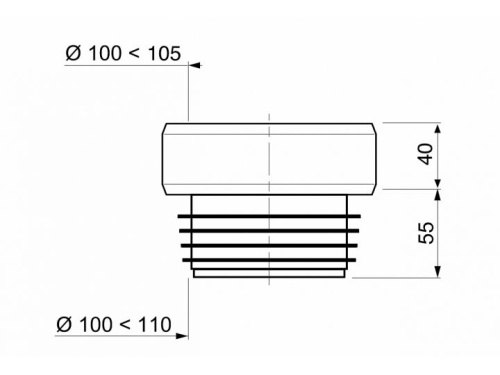 WIRQUIN Манжета прямая  д.110мм L95мм ВИРКЕН
