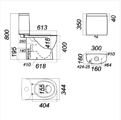 SANITA LUXE Фест Люкс унитаз-компакт, 2 режима, сиденье дюропласт с микролифтом, белый