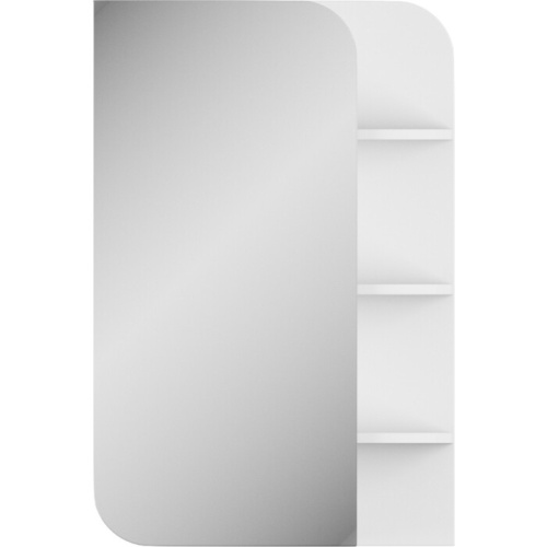 UNCORIA Зеркало-шкаф "Лина" 50 см полки справа белое