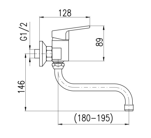 RAV SLEZAK Смеситель для кухни COLORADO с круглым изливом, 180 мм
