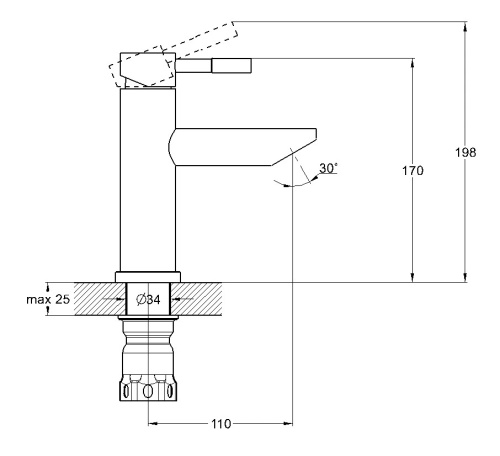 SOLONE Смеситель для умывальника (гайка)