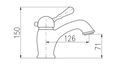 RAV SLEZAK Смеситель для раковины LABE с донным клапаном Click-Clack, 150 мм (бронза)
