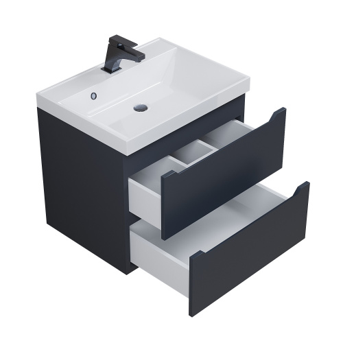 Uperwood Тумба под раковину Uperwood Tanos 60 см, подвесная, черная