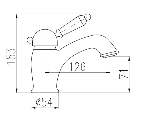 RAV SLEZAK Смеситель для раковины LABE, 153 мм (бронза)