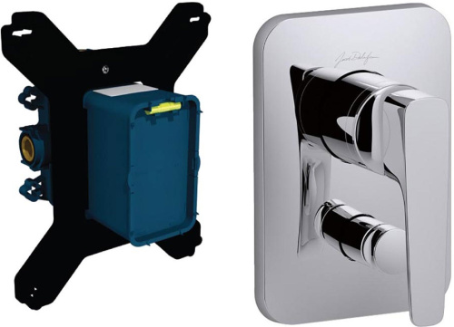 JACOB DELAFON  Комплект для ванны/душа ALEO+ со смесителем, переключателем и внутренней частью
