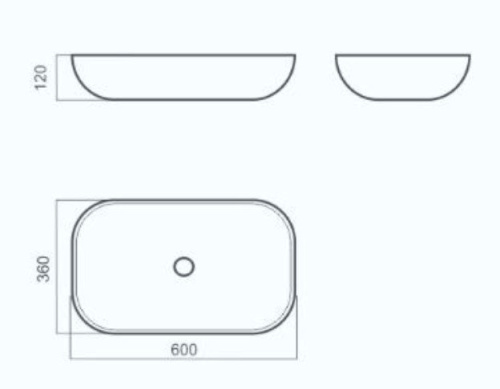 SANITA LUXE Умывальник Infinity для столешницы, 60 см