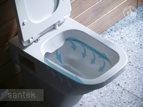 SANTEK Унитаз ПОДВЕСНОЙ Santek Лайн сиденье дюропласт с функц.мягк.закрыв.,выпуск горизонт, rimless