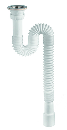 WIRQUIN Сифон гофрированный с выпуском из нержавейки, 800 мм