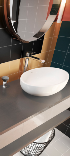 SANITA LUXE Ринго Люкс CUT 53 умывальник для столешницы, белый