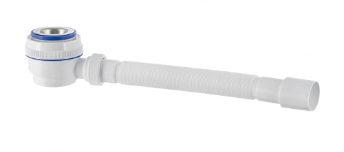 VIRPLAST Сифон "Элит" для душ.поддона с нержавеющей чашей 70и гибкой  трубой (1 1/2-40/50)