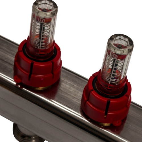 STOUT Коллектор в сборе с расходомерами 11 выходов, нержавеющая сталь