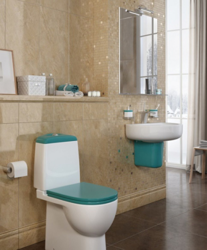 SANITA LUXE Полупьедестал Best Color Sea, бирюзовый