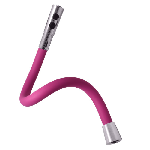 RAV SLEZAK Смеситель для кухни AMUR с флексибильным изливом и лейкой (хром/розовый)