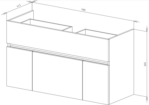 VENECIANA Тумба ADEL под умывальник, 120 см