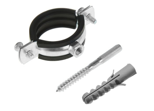 ASTRA Хомут сантехнический 1 1/4 (40-45), гайка М8 со шпилькой и дюбелем