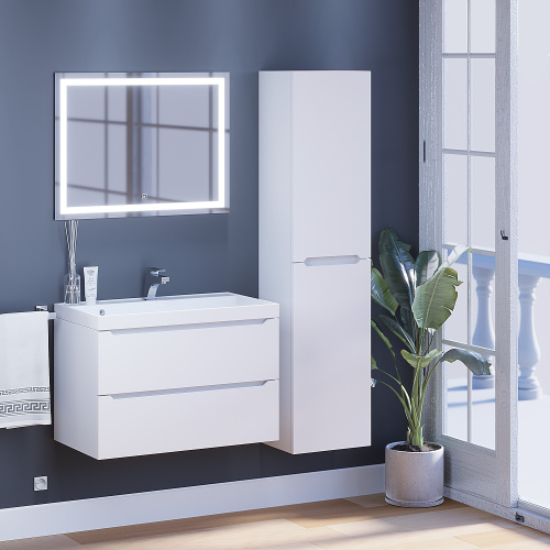 Uperwood Тумба под раковину Uperwood Tanos 80 см, подвесная, белая