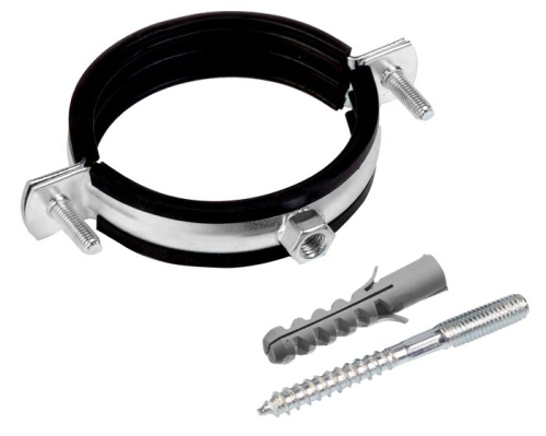 ASTRA Хомут сантехнический 2 1/2 (75-80), гайка М8 со шпилькой и дюбелем