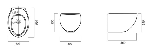 SANITA LUXE Ринго Люкс биде подвесное, белый