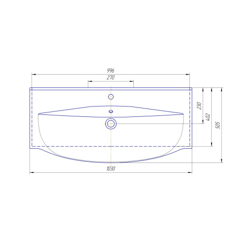 KIROVIT Умывальник "Элвис", 105 см