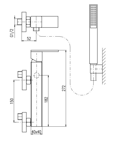 RAV SLEZAK Смеситель для душа LOIRA с душевым комплектом