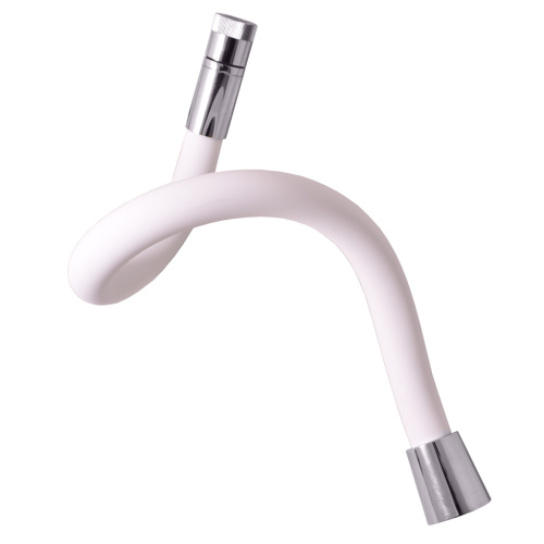RAV SLEZAK Смеситель для кухни AMUR с поворотным и гибким изливом, аэратор с поворотом на душ (хром/белый)