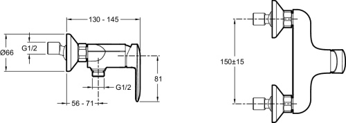 JACOB DELAFON  Смеситель для душа настенный KUMIN