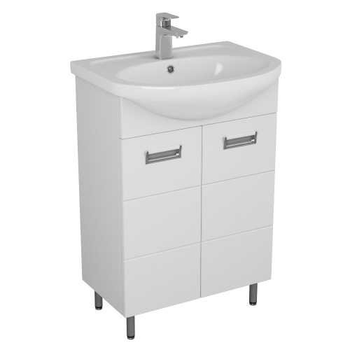 UNCORIA Тумба "Рейн" под умывальник "Уют" 55 см белая