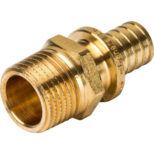 STOUT Переходник с наружной резьбой 20xR 3/4" для труб из сшитого полиэтилена аксиальный