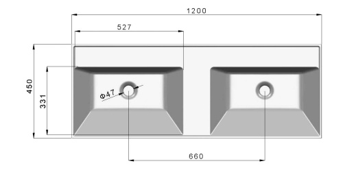 Andrea Раковина Classic, 120 см