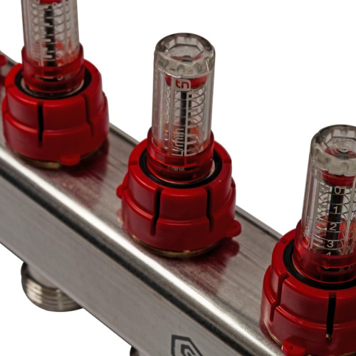 STOUT Коллектор в сборе с расходомерами 10 выходов, нержавеющая сталь