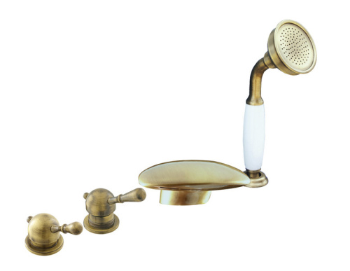 RAV SLEZAK Смеситель для ванны LABE 4 отверстия, переключатель (бронза)