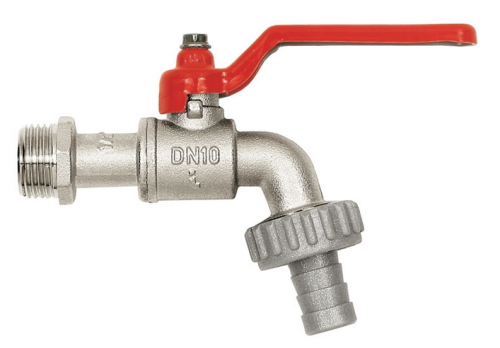 ITAP Кран сливной 1/2" под шланг с нейлоновым штуцером и ручкой