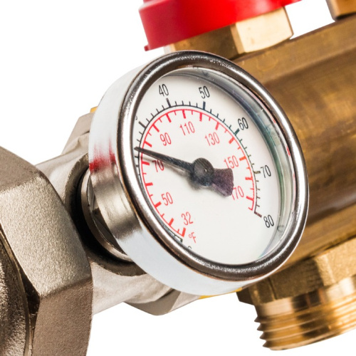 STOUT Коллектор в сборе с расходомерами 12 выходов, латунь