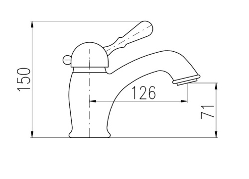 RAV SLEZAK Смеситель для раковины LABE, 150 мм (золото)