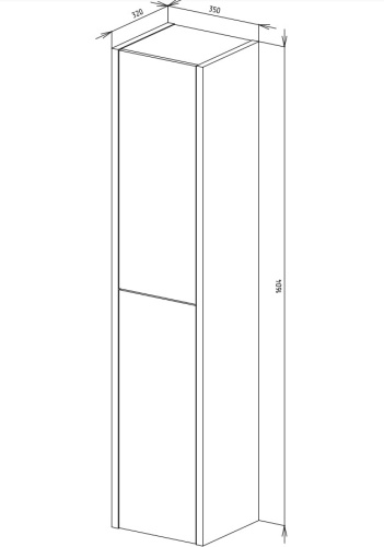 VENECIANA Пенал SONATA, 35 см (дуб сонома)