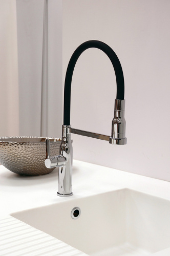 RAV SLEZAK Смеситель для кухни ZAMBEZI с гибким чёрным изливом