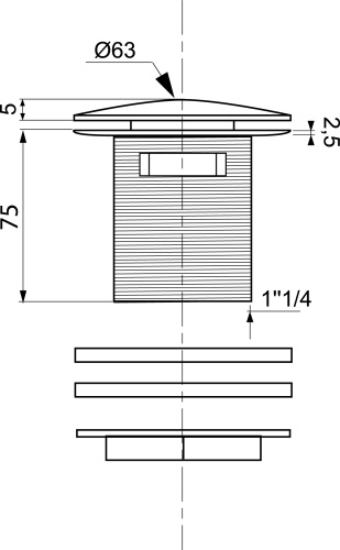 WIRQUIN Выпуск "Клик Клак" 1 1/4" с переливом