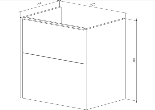 VENECIANA Тумба под умывальник AVENTINO с 2-мя ящиками (65 см)