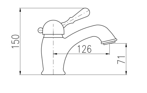 RAV SLEZAK Смеситель для раковины LABE, 150 мм
