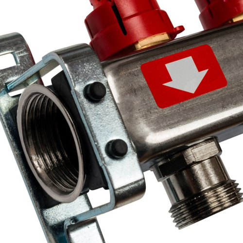 STOUT Коллектор с расходомерами 7 выходов, нержавеющая сталь