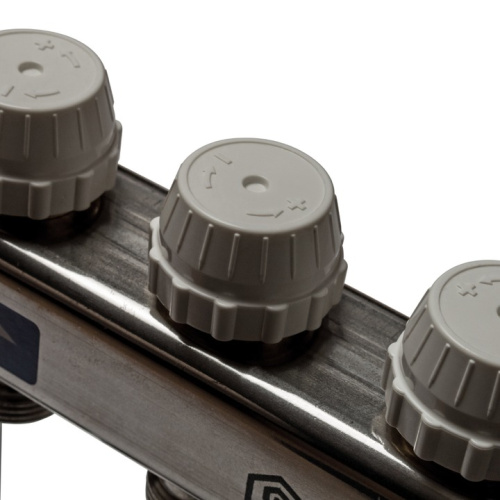 STOUT Коллектор в сборе с расходомерами 3 выхода, нержавеющая сталь