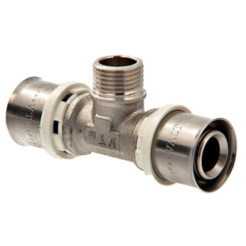 ALTSTREAM Тройник с НР 26х3/4" (пресс)