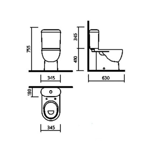 SANITA LUXE Бест Люкс унитаз-компакт, 2 режима, сиденье дюропласт с микролифтом, нижний подвод, белый