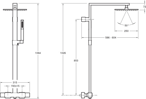 JACOB DELAFON  Душевая система STRAYT