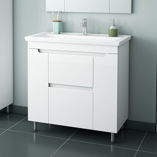 UNCORIA Тумба под умывальник "Брента", 80 см (белая)