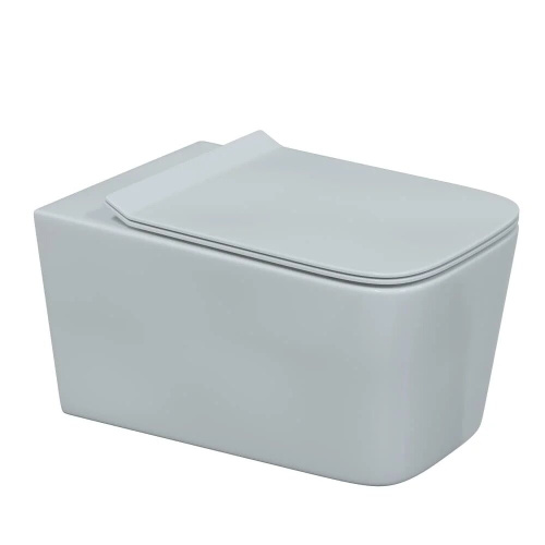 BERGES Унитаз подвесной Floe с сиденьем дюропласт Floe Slim SO и микролифтом